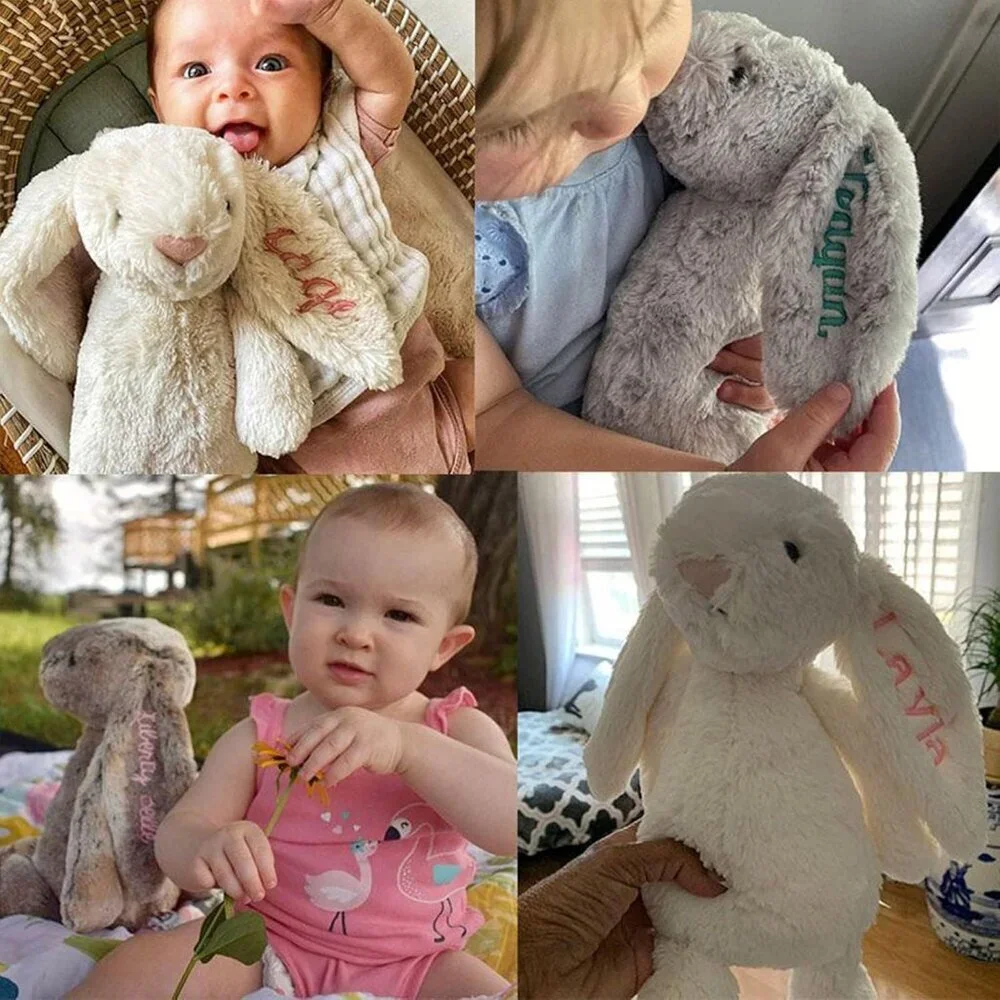 Personalised Embroidered Plush Bunny Custom Plush Toy Child's Easter